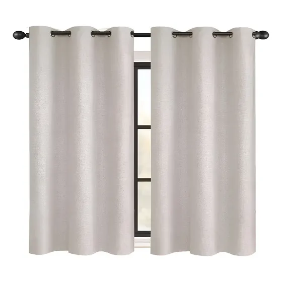 Cortina Blackout 100% Casatua Americana 2 Paños 107x160cm Textura Lino Crudo | Cuotas sin interés