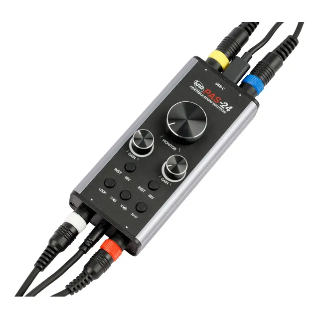 Interface Interfaz De Audio 2 Canales Streamers Kna Pas-24 Color Negro