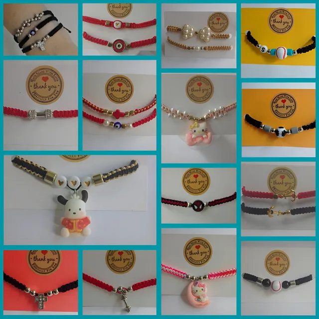 Pulsera Tejida Macramé Ajustable Personalizadas Temáticas