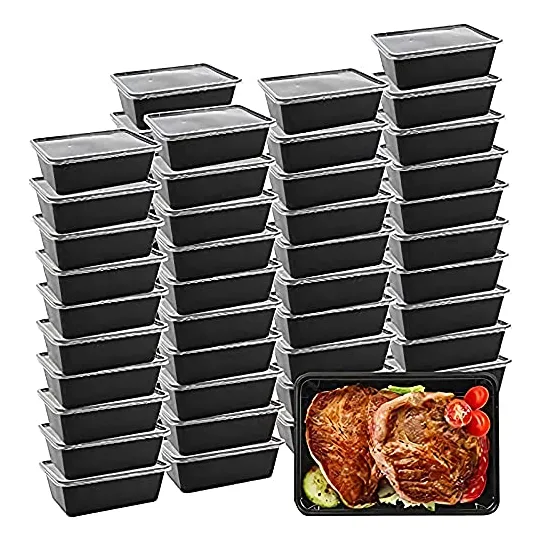 Recipientes Para Comida, 50 Unidades, Cajas Desechables Para