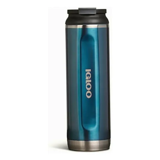 Igloo, Acero Inoxidable De 20 Onzas, Vaso, Flip 'n' Sip, Color Azul Moderno