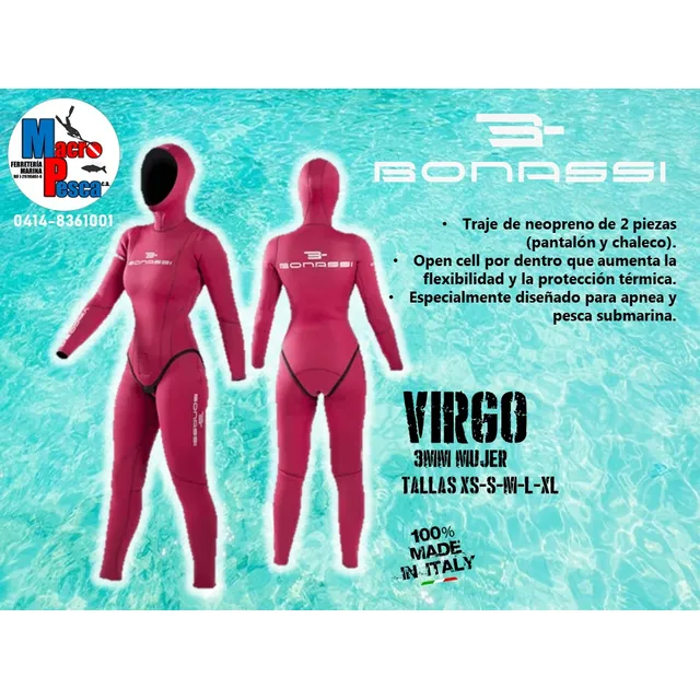 Traje Virgo Pesca Submarina Dama 