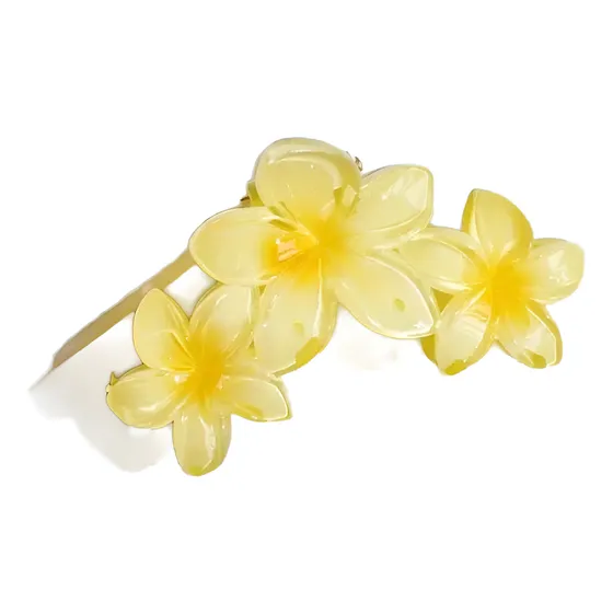 Gancho Caimán Pinza Grande Para Cabello Pelo Flor Hawaiana