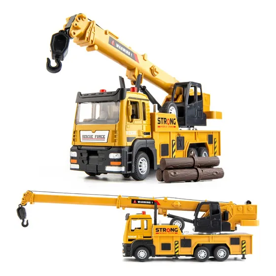 Miniatura Meta Carro Guindastes Engenharia Com Luzes E Som