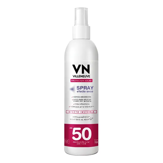 Protector Solar Fps 50 Efecto Invisible 250ml Villeneuve