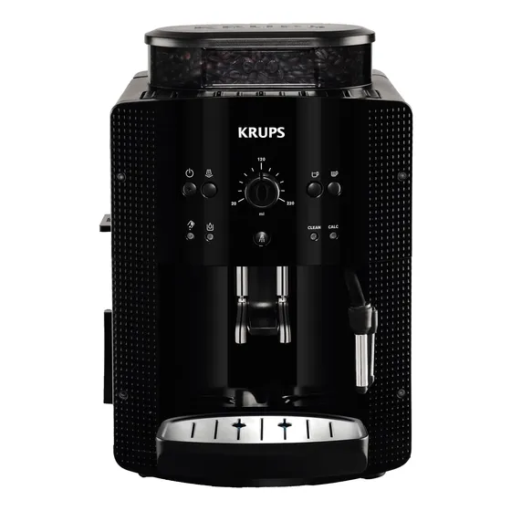Cafetera Expreso Krups Super Automatica Espumador Molinillo Color Negro