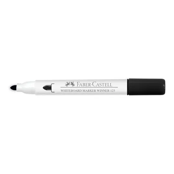 Marcador Fibron Para Pizarra Blanca Faber 123 - 152 Color Color Negro