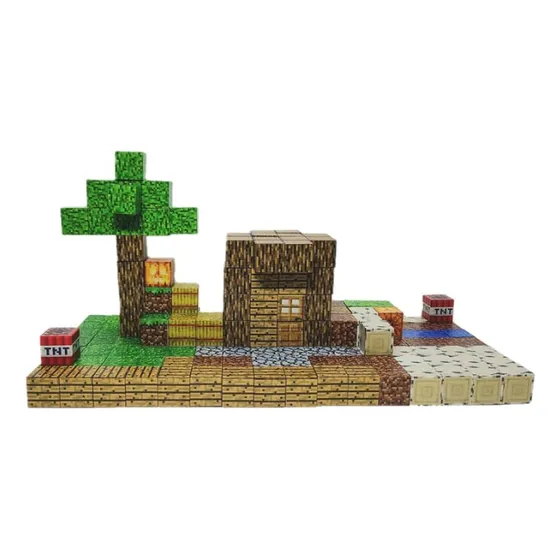 Bloques Magnéticos Minecraft Construccion 192pzs +personajes