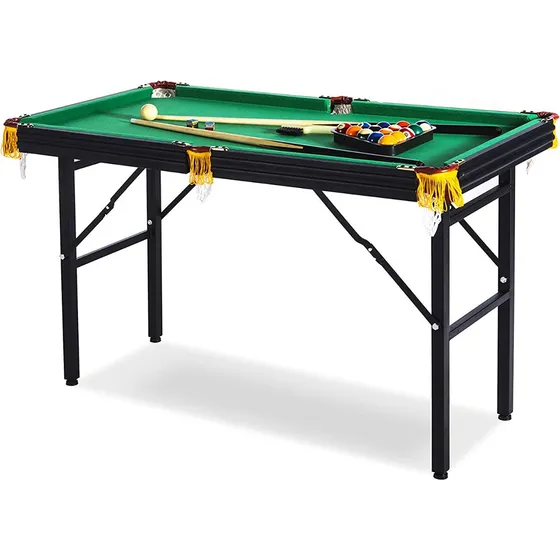 Rack Mesa De Billar Plegable De 4 Pies Leo Paño Verde