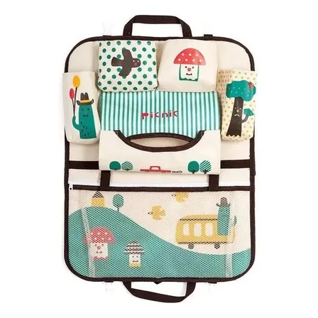 Organizador Asiento Trasero Niño 6 Bolsillos