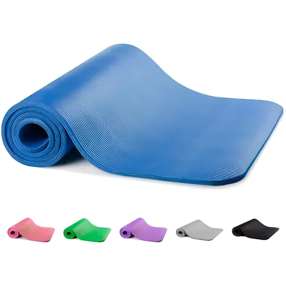 Tapete Yoga Pilates Fitness Ejercicio Portátil 10mm Grosor Color Azul | Cuotas sin interés