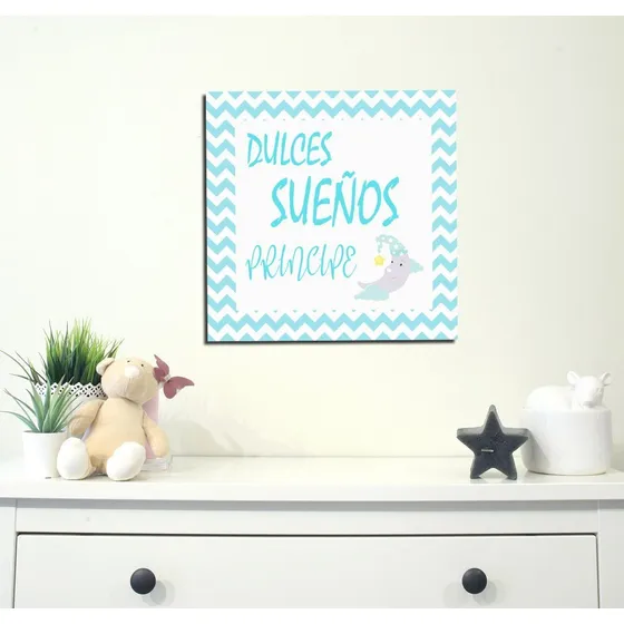 Vinilo Decorativo 30x30cm Dulces Principe Bebe Varon Nene