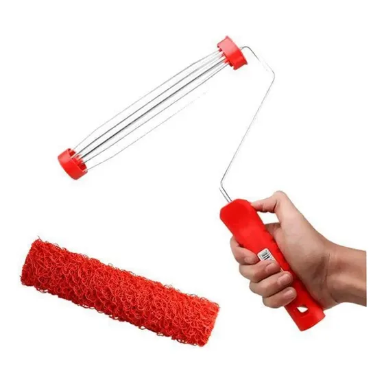 Rolo Para Textura Cabelo De Anjo 23cm + Cabo Com Gaiola