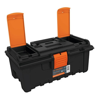 Caja Plástica 14'' Con Compartimentos Naranja Truper 11139 Caja Plástica 14'' Con Compartimentos Naranja Truper 11139