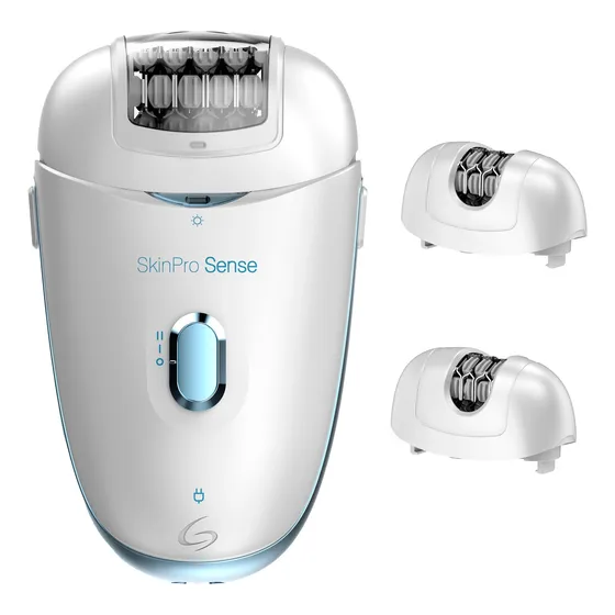 Depiladora Skinpro Sense Gama Carga Usb Con 3 Cabezales Color Blanco