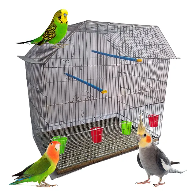 Jaula Doble Amplia Para Aves Pajaros Periquito Agapornis 