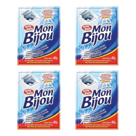 Limpa Máquina De Lavar Roupas Mon Bijou 80g 4 Unidades