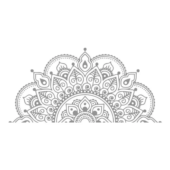 Sticker Vinilo Media Mandala Yoga Cabecera Cama 120 X 60 Cm