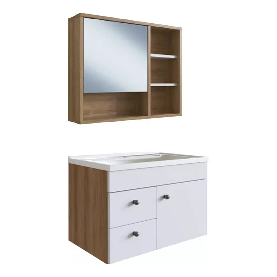 Juego Baño Mueble Aereo Con Bacha/pileta + Botiquin + Espejo