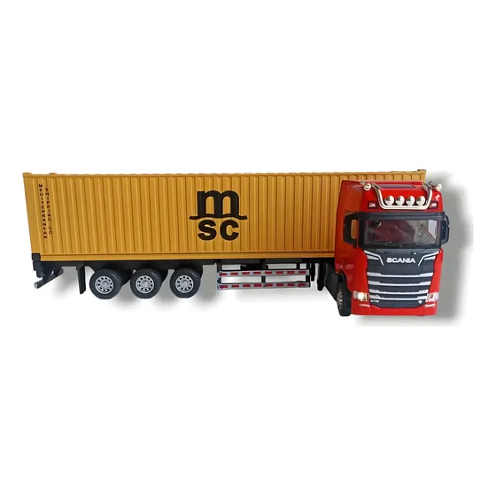 Tractomula Camión De Colección A Escala 1/50 Mula Contenedor