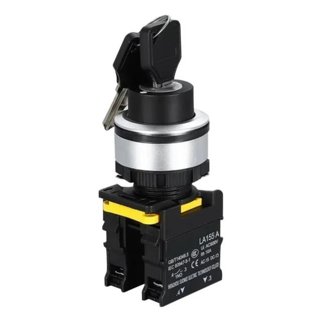 Czke 1pcs Self-locking Selector Knob Switch Push Button