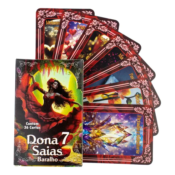 Tarot Baralho Dona 7 (sete) Saias 36 Cartas Com Manual