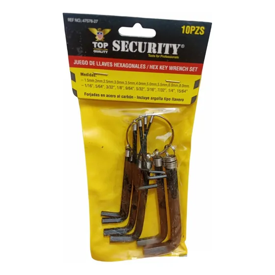 Llave Allen 10pcs Milimetrica