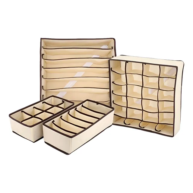 Organizador Ropa Interior Cajones Medias Divisiones Set X4
