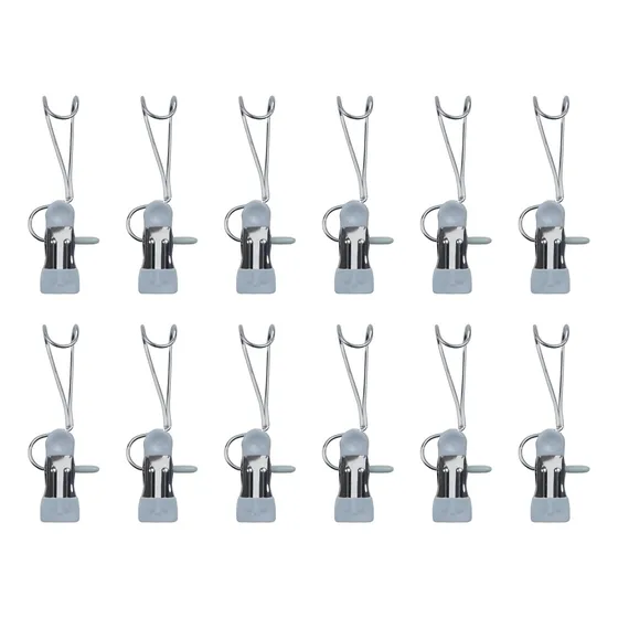 12 Clips Metal Cola Larga Gancho Multifuncional Para Colgar