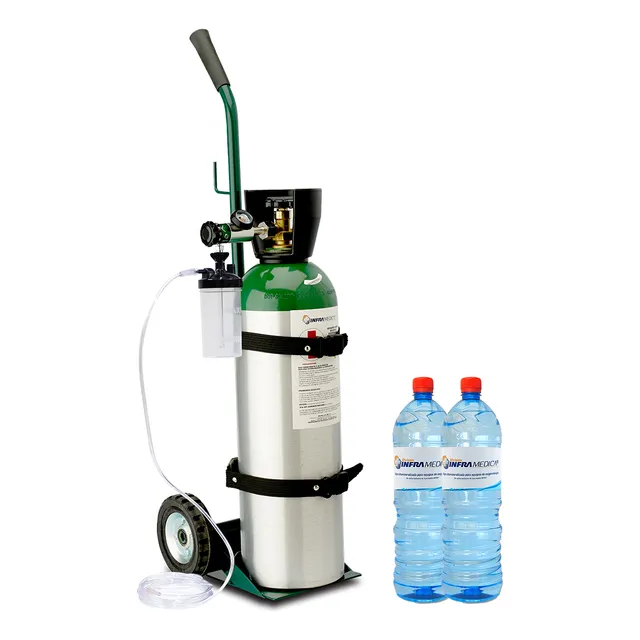 Tanque Oxígeno Medicinal Oxivida 1725 S/ Carga Gas + 2 Aguas