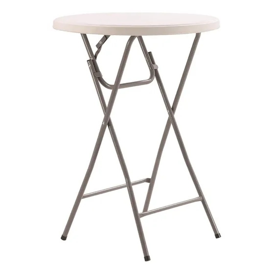 Mesa Plegable Redonda Bar 80x111 Cms Blanca Northwest