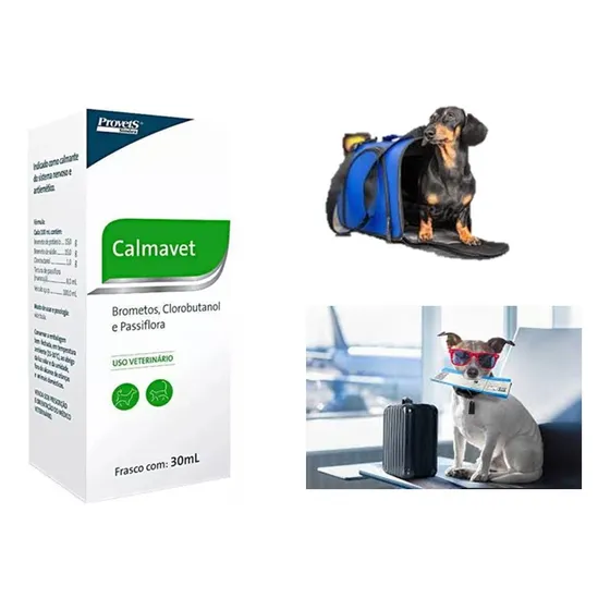 Calmavet 30ml Para Cães E Gatos Calmante Natural Provets
