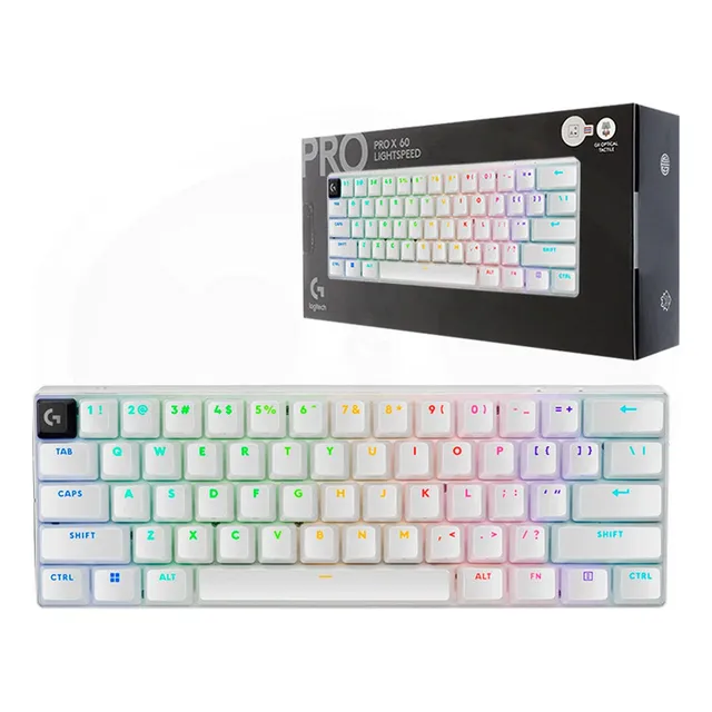 Teclado Logitech Pro X 60 Lightspeed Bt/óptico/65 Hrs/rgb