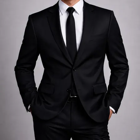 Terno Masculino Microfibra Slim - Corte Italiano Original Preto Paletó 46 / Calça 40