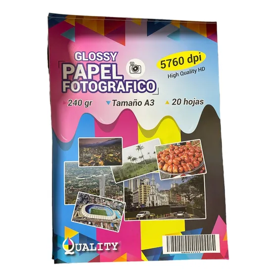Papel Fotografico Brillante Tabloide A3 240 Gr. X 20 Hojas
