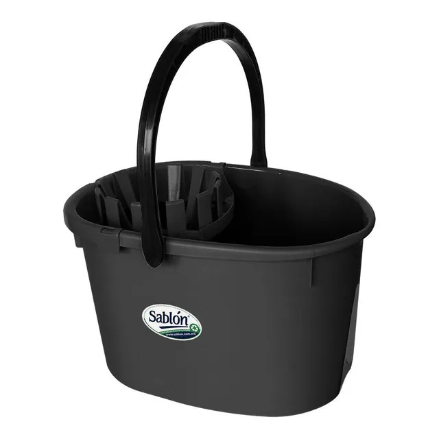 Cubeta Exprimidora De 17l Plástico Resistente Color Negro