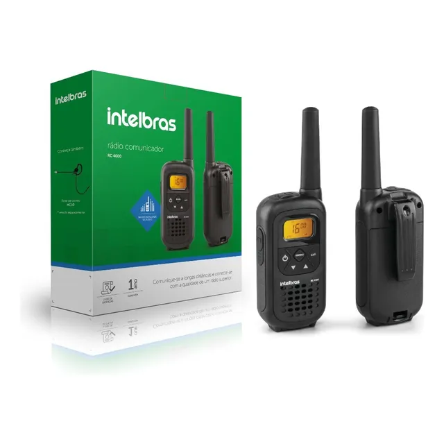 Rádio Comunicador Walkie Talkie Intelbras RC4002