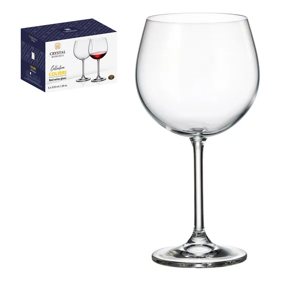 Pack 6 Copa De Cristal 570ml Colibri Bohemia P G 