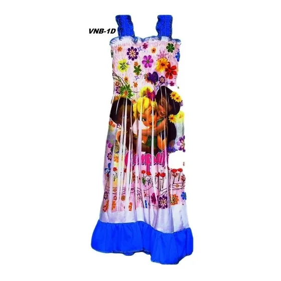 Ropa Infantil Niñas Vestidos Largos Manga Tirita Estampados