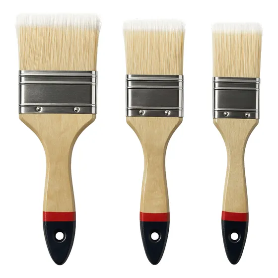 Pincel X 3 Brocha Madera Pml P/ Pintar Paredes Muebles