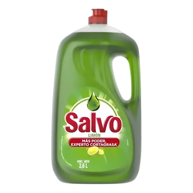 Salvo Jabon Lavatrastes Liquido Limon 2.6 L Desengrasante