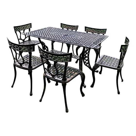 Juego De Comedor Sala Y Jardin En Aluminio, Sillas Y Mesa