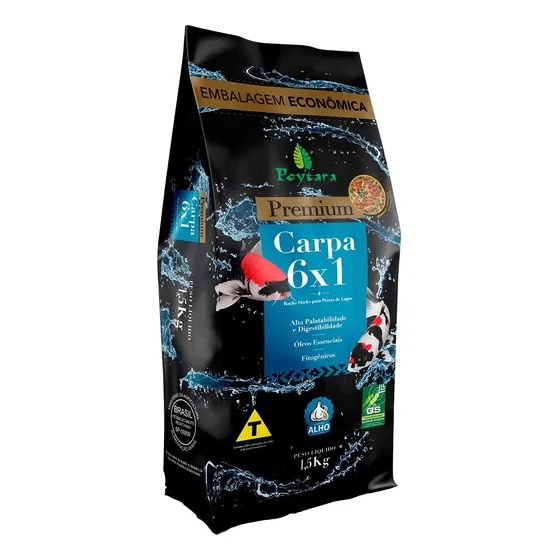 Ração Poytara Carpa Premium 6x1 1,5kg Saco