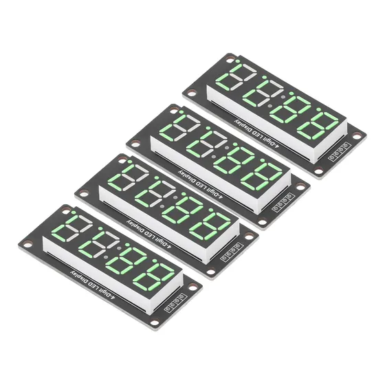 Juego De Tubos Con Pantalla Led Digital De 4 Dígitos, Reloj
