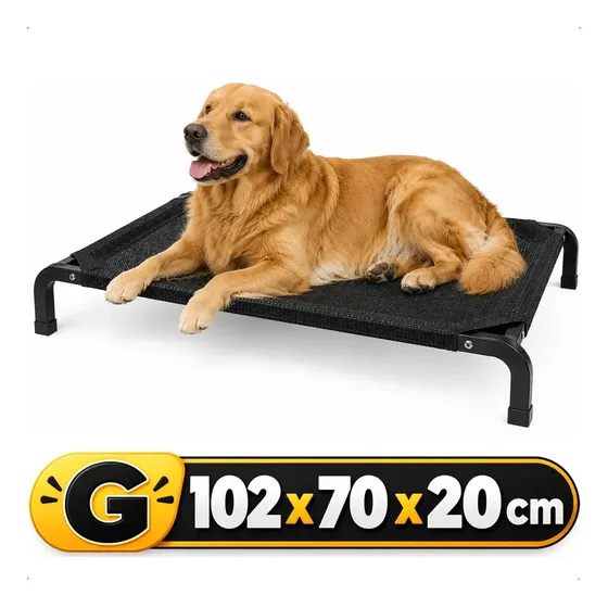 Cama Suspensa Cachorro Grande Pet G Gg Caminha Elevada Caes G - 102x70x20 Cama Pet Suspensa Elevada