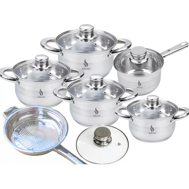Panelas Galya Aço Inox Fundo Triplo Fogão A Gas E Indução Panelas Galya Aço Inox Fundo Triplo Fogão A Gas E Indução