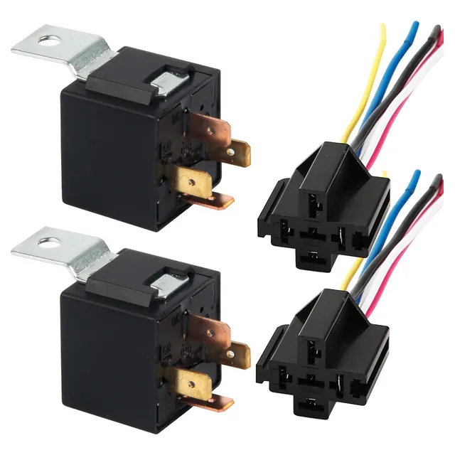 Kit 2pz Relay Relevador 4 Patas Portarelay Soquet Auto 12v