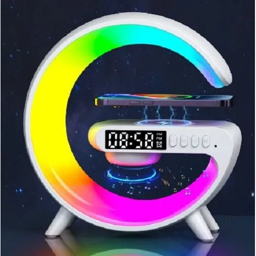 Lampara G Inteligente Led-corneta-reloj-alarma-carga Inalamb