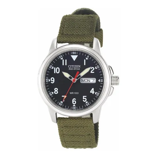 Reloj Citizen Eco-drive Bm8180-03e Analogico Quartz Militar