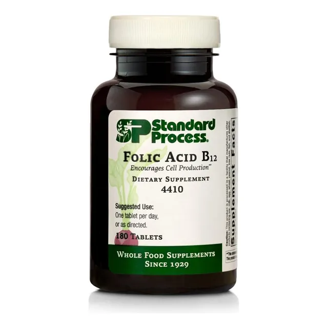 Ácido Fólico + B12 4410 Standard Process 180 Tabletas